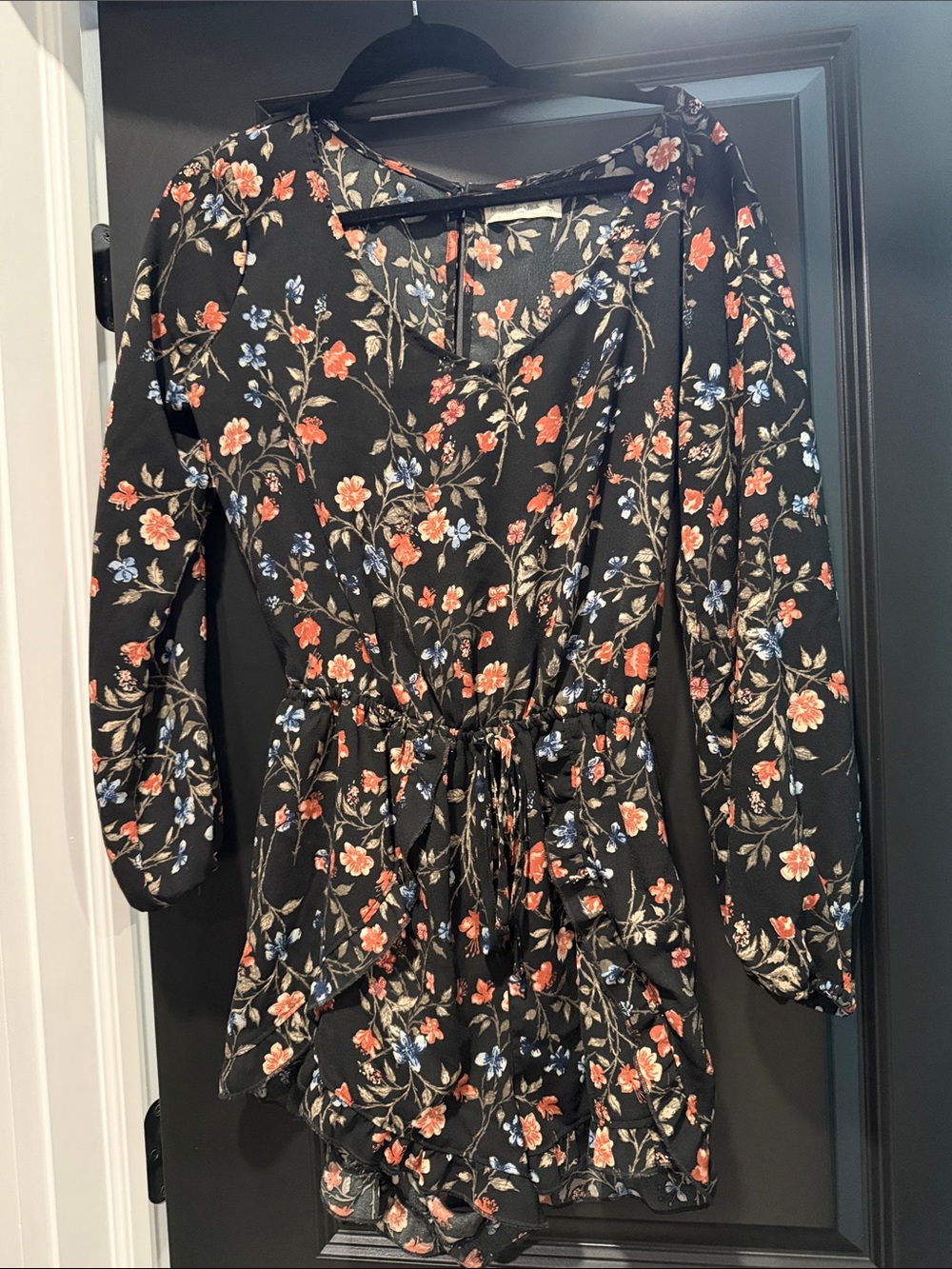 Abercrombie & Fitch Black Floral jumpsuit